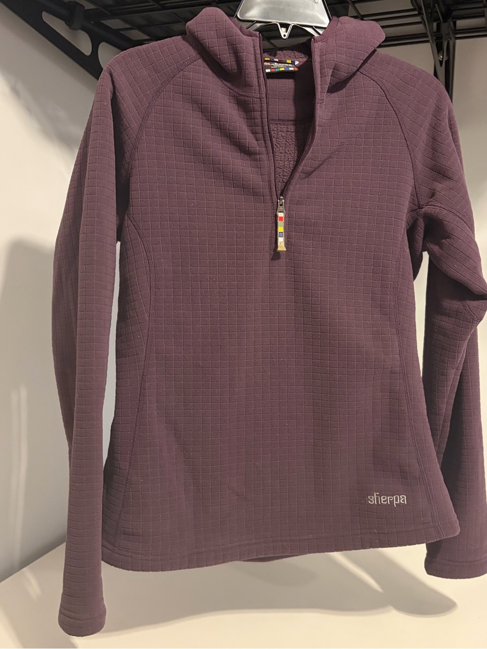 Women's Plum Half-Zip Hooded Sherpa